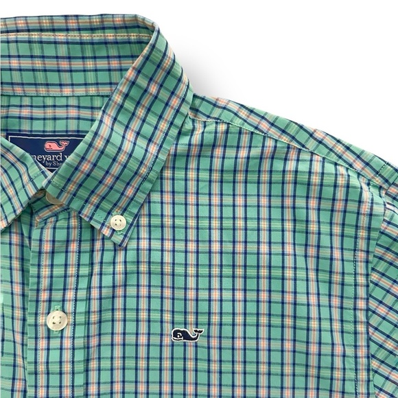 Vineyard Vines | Green Plaid Whale Shirt Button Down (M) 🐳 - Picture 2 of 4